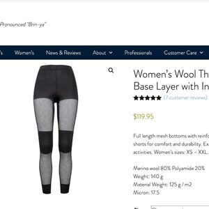 Brynje Women’s Wool Thermo Longs Base Layer with Inlay and Top, Matching Set